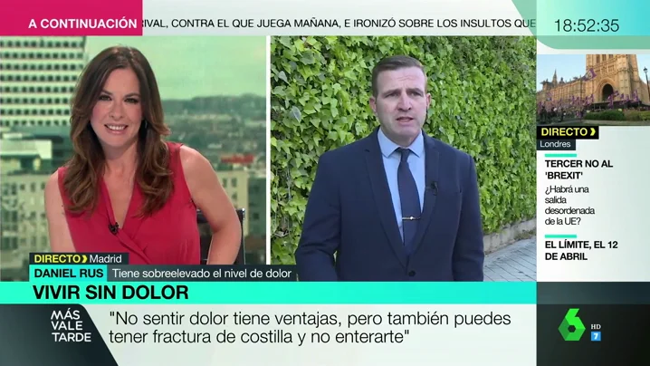 El hombre español que no siente dolor: "Me rompí un dedo y no me enteré hasta un mes después" El hombre español que no siente dolor: "Me rompí un dedo y no me enteré hasta un mes después"