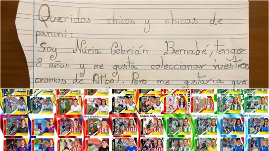 La carta viral para conseguir un álbum de cromos de fútbol femenino La carta viral para conseguir un álbum de cromos de fútbol femenino