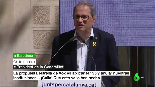 El presidente de la Generalitat, Quim Torra El presidente de la Generalitat, Quim Torra