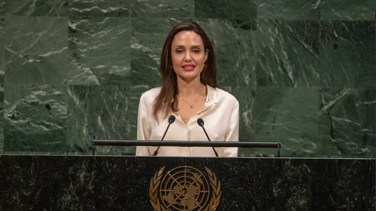Angelina Jolie en la cumbre de las Naciones Unidas Angelina Jolie en la cumbre de las Naciones Unidas