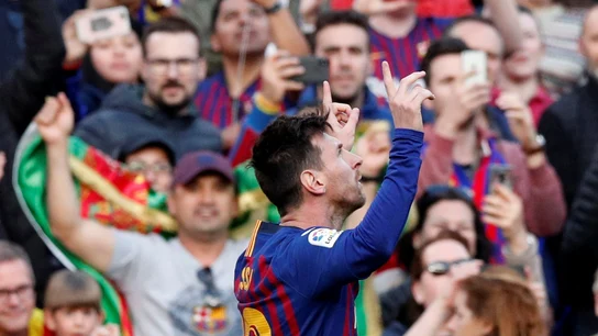 Messi celebra su gol de falta contra el Espanyol Messi celebra su gol de falta contra el Espanyol