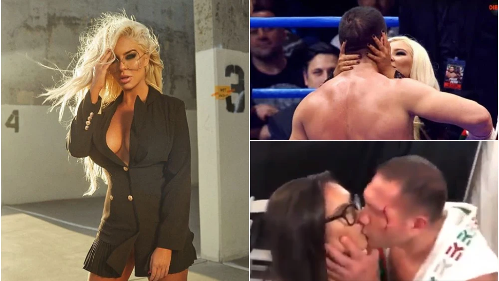 La respuesta de la novia de Pulev al beso de su novio a una periodista