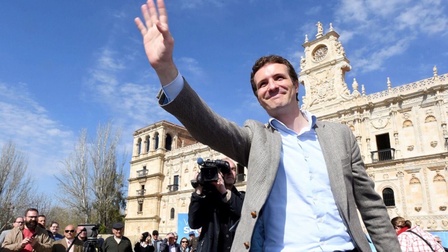 El presidente del PP, Pablo Casado