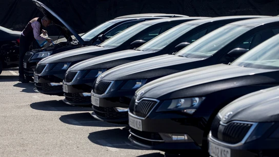 Coches de licencias VTC en una imagen de archivo Coches de licencias VTC en una imagen de archivo