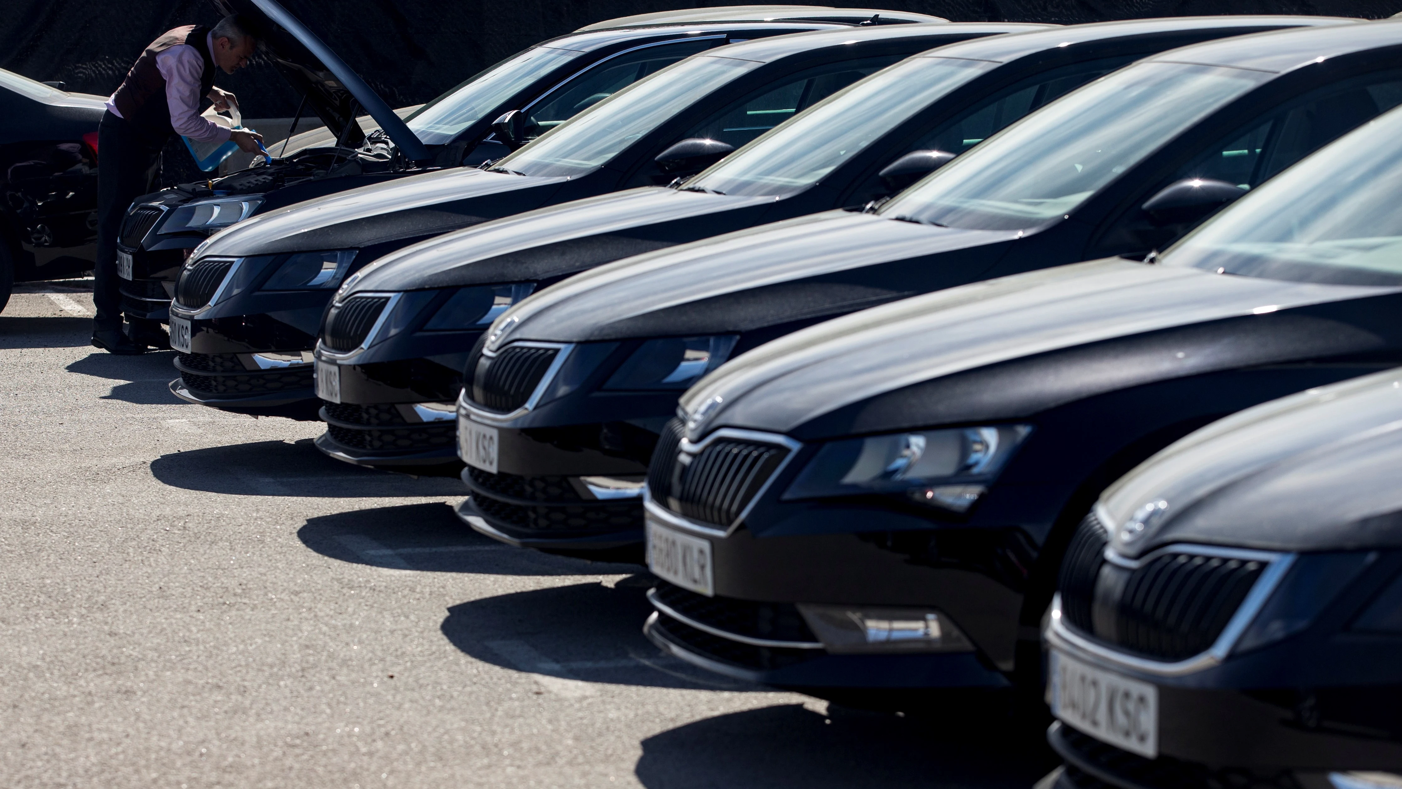 Coches de licencias VTC en una imagen de archivo