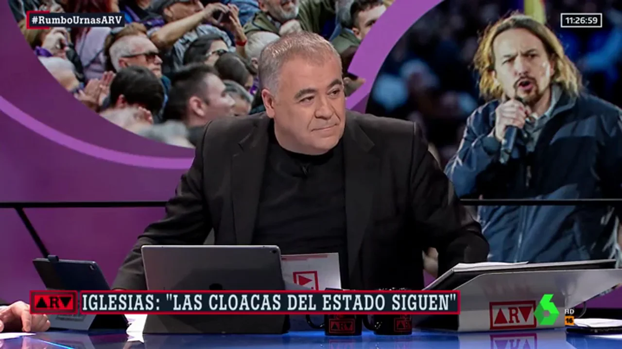 Ferreras responde a Pablo Iglesias tras sus críticas a los medios de comunicación