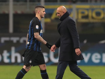 Icardi y Spalletti se cruzan sin mediar palabra Icardi y Spalletti se cruzan sin mediar palabra