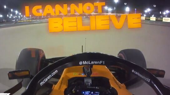 Sainz, desesperado con Verstappen