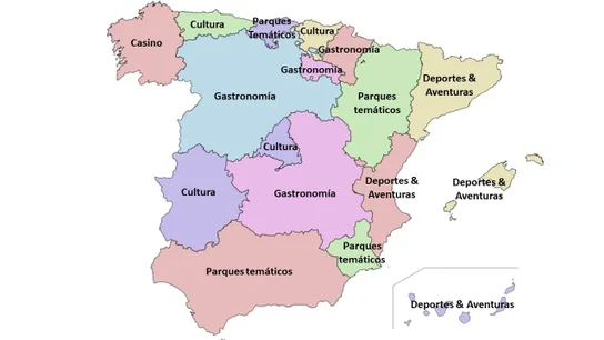 El mapa del ocio en España El mapa del ocio en España