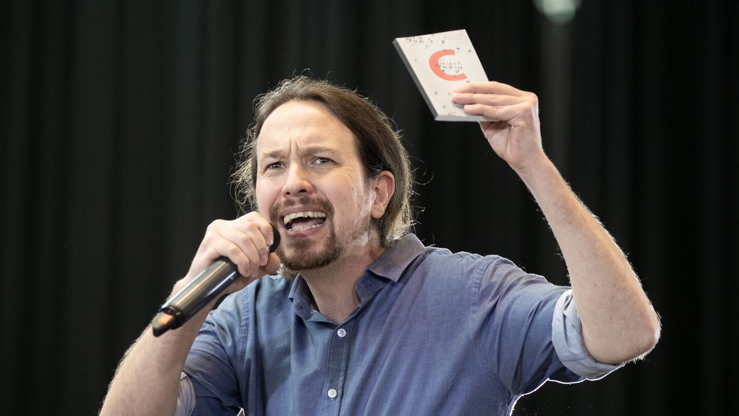 El candidato de Unidas Podemos a la Presidencia del Gobierno, Pablo Iglesias