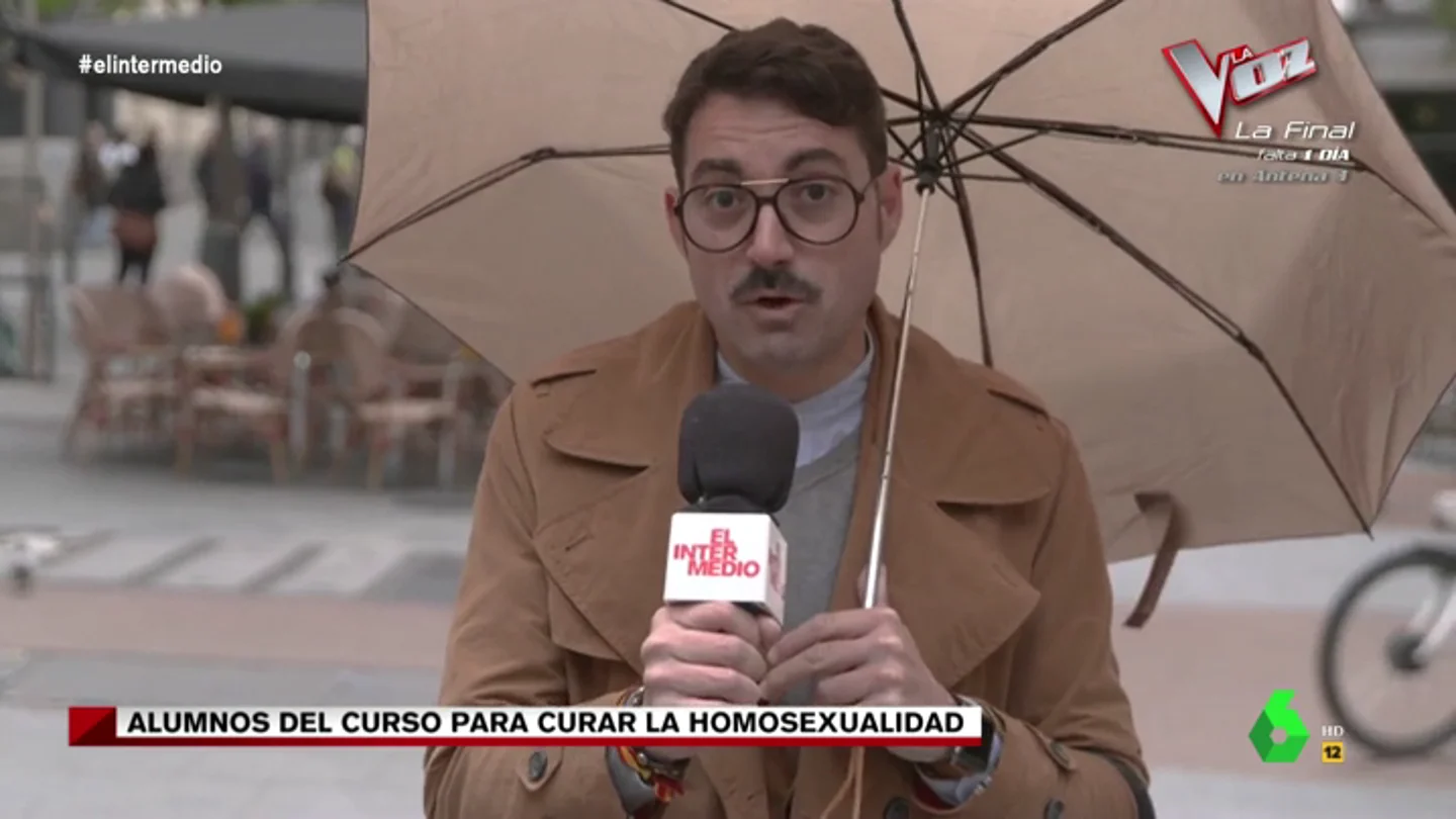 El Intermedio contacta con los alumnos de los cursos para curar la homosexualidad: "Nos han mandado que veamos procesiones de Semana Santa" El Intermedio contacta con los alumnos de los cursos para curar la homosexualidad: "Nos han mandado que veamos procesiones de Semana Santa"