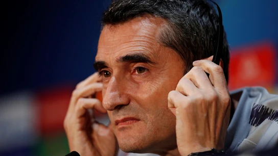 Ernesto Valverde, en rueda de prensa en Old Trafford Ernesto Valverde, en rueda de prensa en Old Trafford