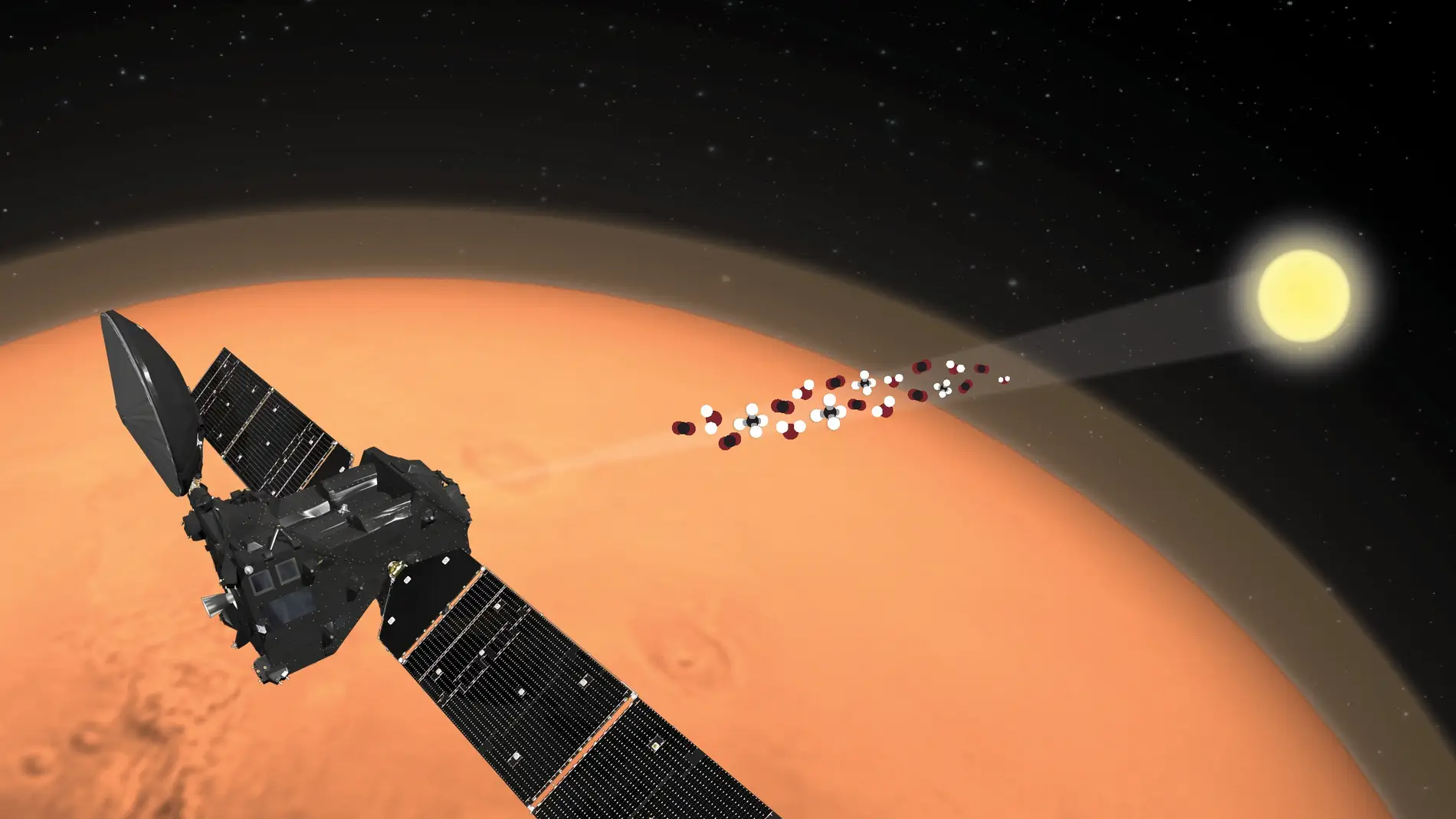 La sonda ExoMars TGO manda los primeros datos sobre la atmosfera de Marte