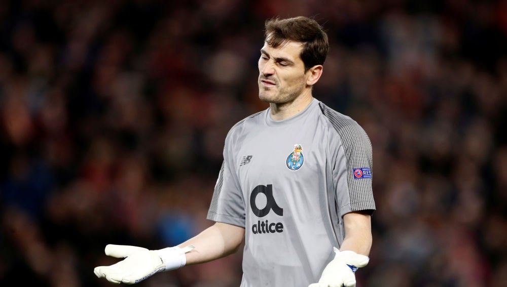 Iker Casillas, durante el partido contra el Liverpool
