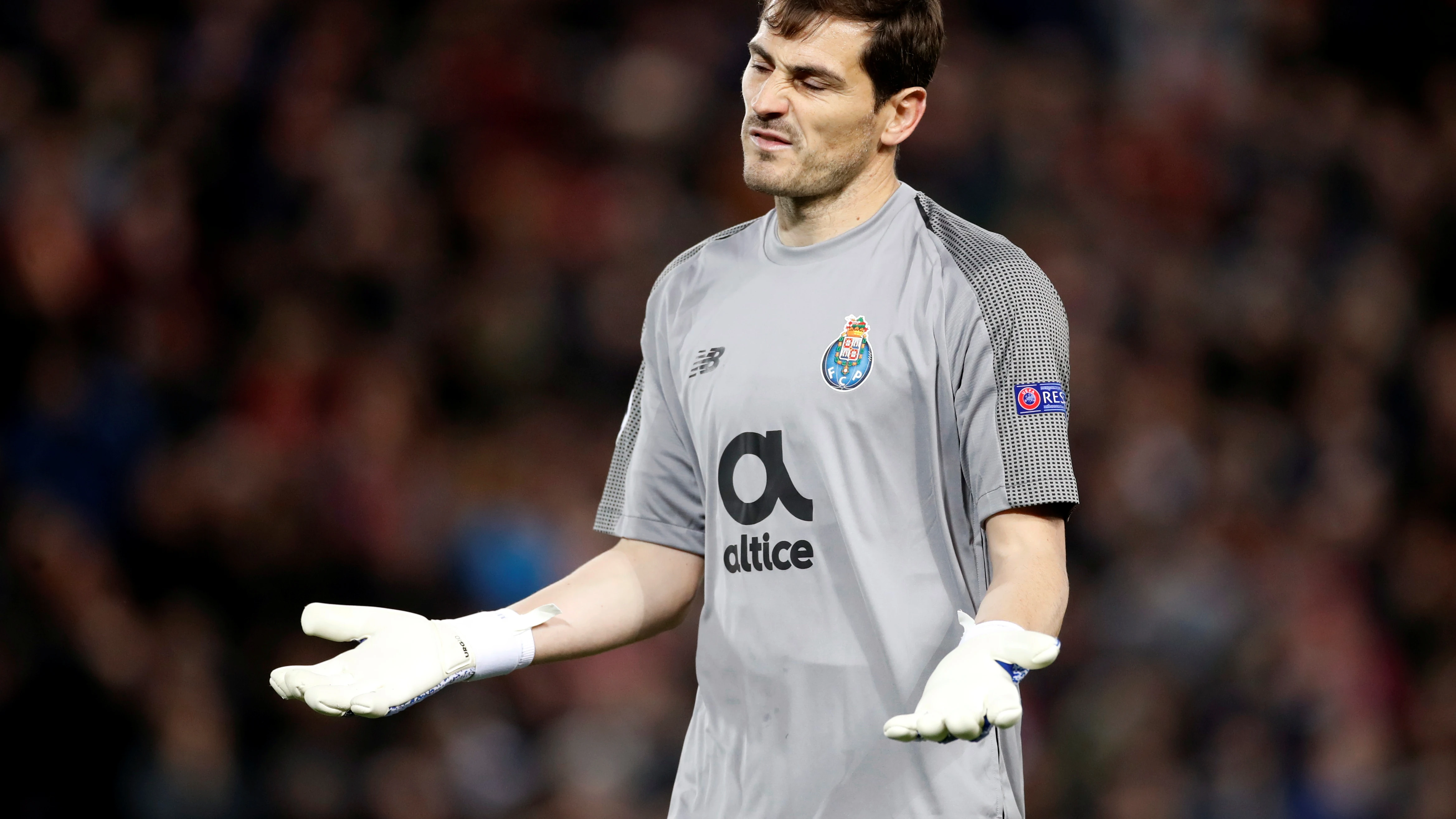 Iker Casillas, durante el partido contra el Liverpool