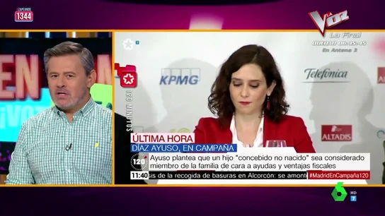 Miki Nadal analiza la propuesta de Díaz Ayuso sobre los "concebidos no nacidos": "Qué locura sería si antes de lanzar la propuesta la hubiera pensado" Miki Nadal analiza la propuesta de Díaz Ayuso sobre los "concebidos no nacidos": "Qué locura sería si antes de lanzar la propuesta la hubiera pensado"