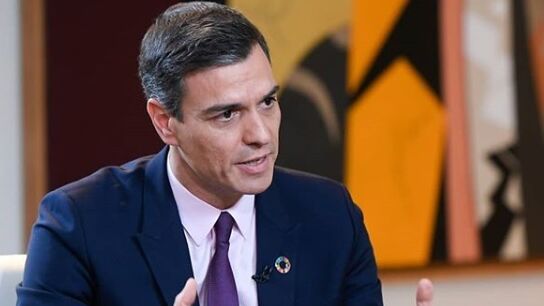 Pedro S&aacute;nchez, durante la entrevista en ARV