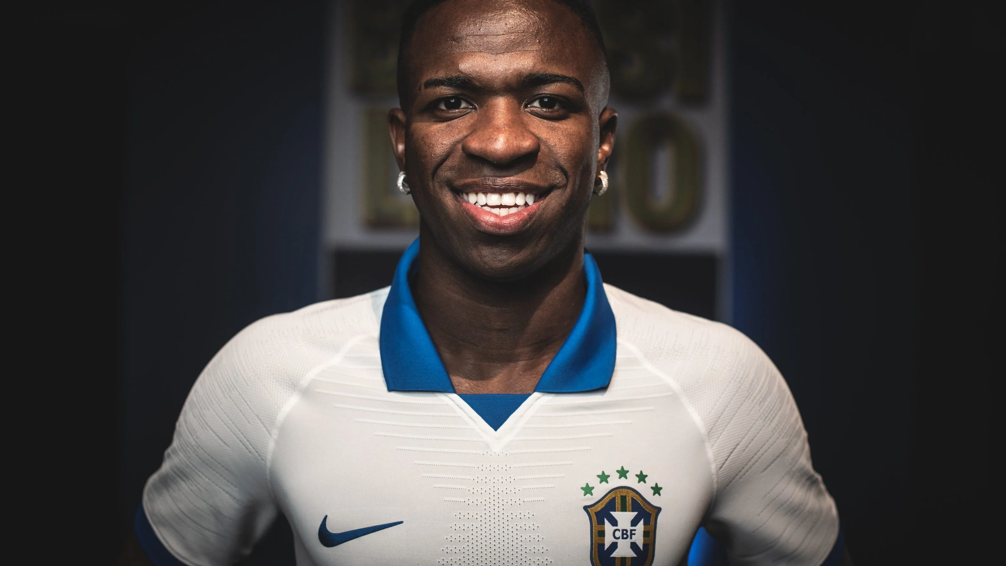 Vinicius, con la nueva camiseta de Brasil