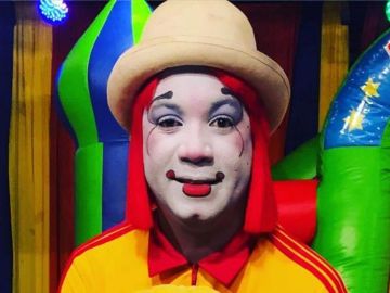 Kelvin Francisco Núñez Morel, disfrazado del payaso 'Kanqui' Kelvin Francisco Núñez Morel, disfrazado del payaso 'Kanqui'