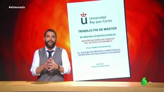 El Intermedio encuentra el TFM de Cristina Cifuentes en el interior de un agujero negro El Intermedio encuentra el TFM de Cristina Cifuentes en el interior de un agujero negro