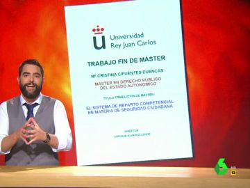 El Intermedio encuentra el TFM de Cristina Cifuentes en el interior de un agujero negro El Intermedio encuentra el TFM de Cristina Cifuentes en el interior de un agujero negro