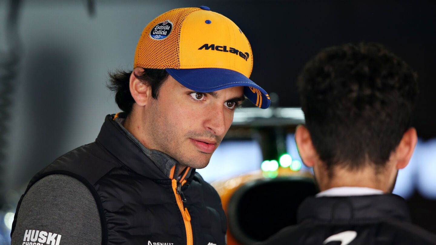 Carlos Sainz durante los entrenamientos del Gran Premio de China