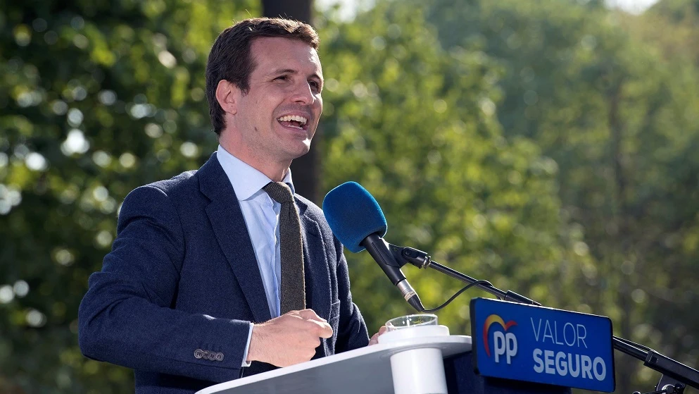 El presidente de PP, Pablo Casado