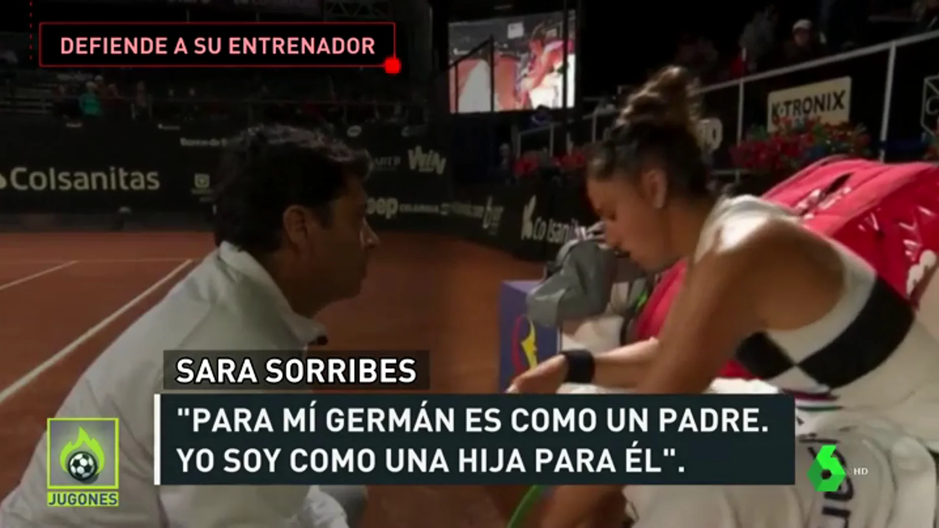 Sara Sorribes defiende a su entrenador: "Es como un padre para mí, me duele escuchar ciertas cosas"