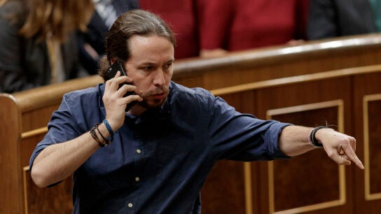 Pablo Igleisas durante una llamada en el Congreso 