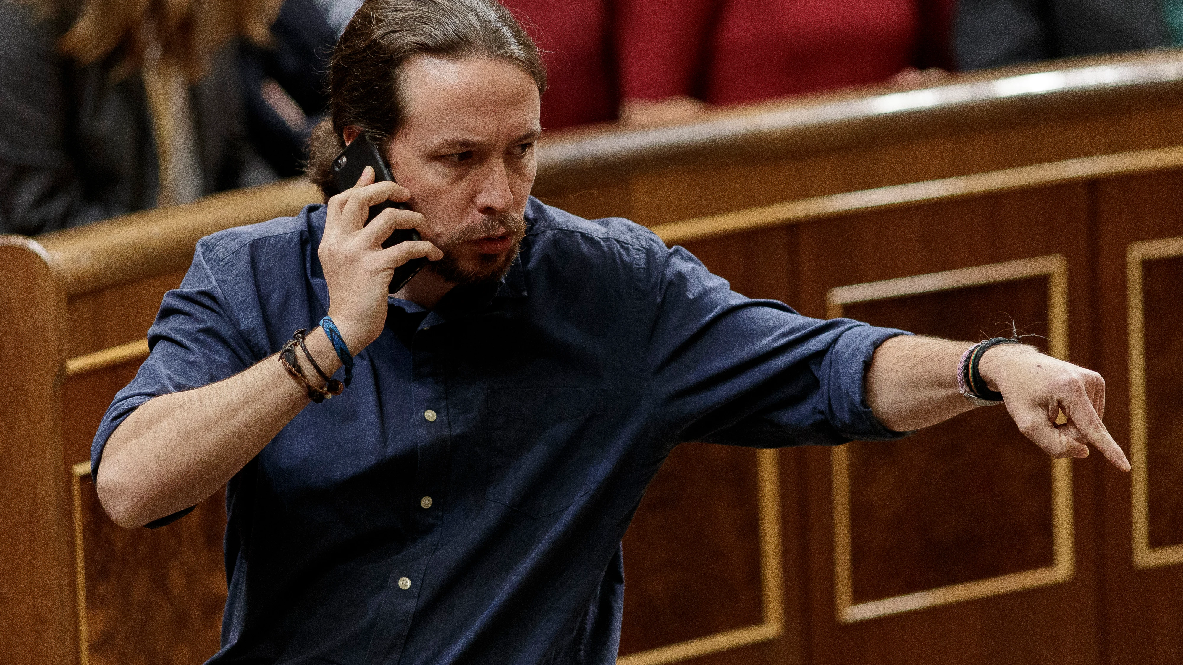 Pablo Igleisas durante una llamada en el Congreso 