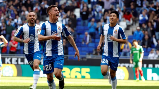Pedrosa celebra un gol con el Espanyol Pedrosa celebra un gol con el Espanyol