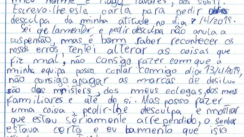 La carta de un niño a un árbitro