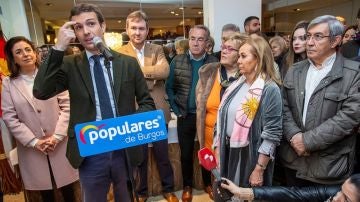 Pablo Casado en un acto en Burgos