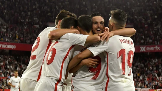 El Sevilla celebra un gol El Sevilla celebra un gol