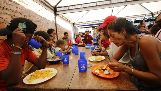 En la imagen, un albergue donde se atiende a ciudadanos venezolanos, en la ciudad de Cúcuta (Colombia) En la imagen, un albergue donde se atiende a ciudadanos venezolanos, en la ciudad de Cúcuta (Colombia)