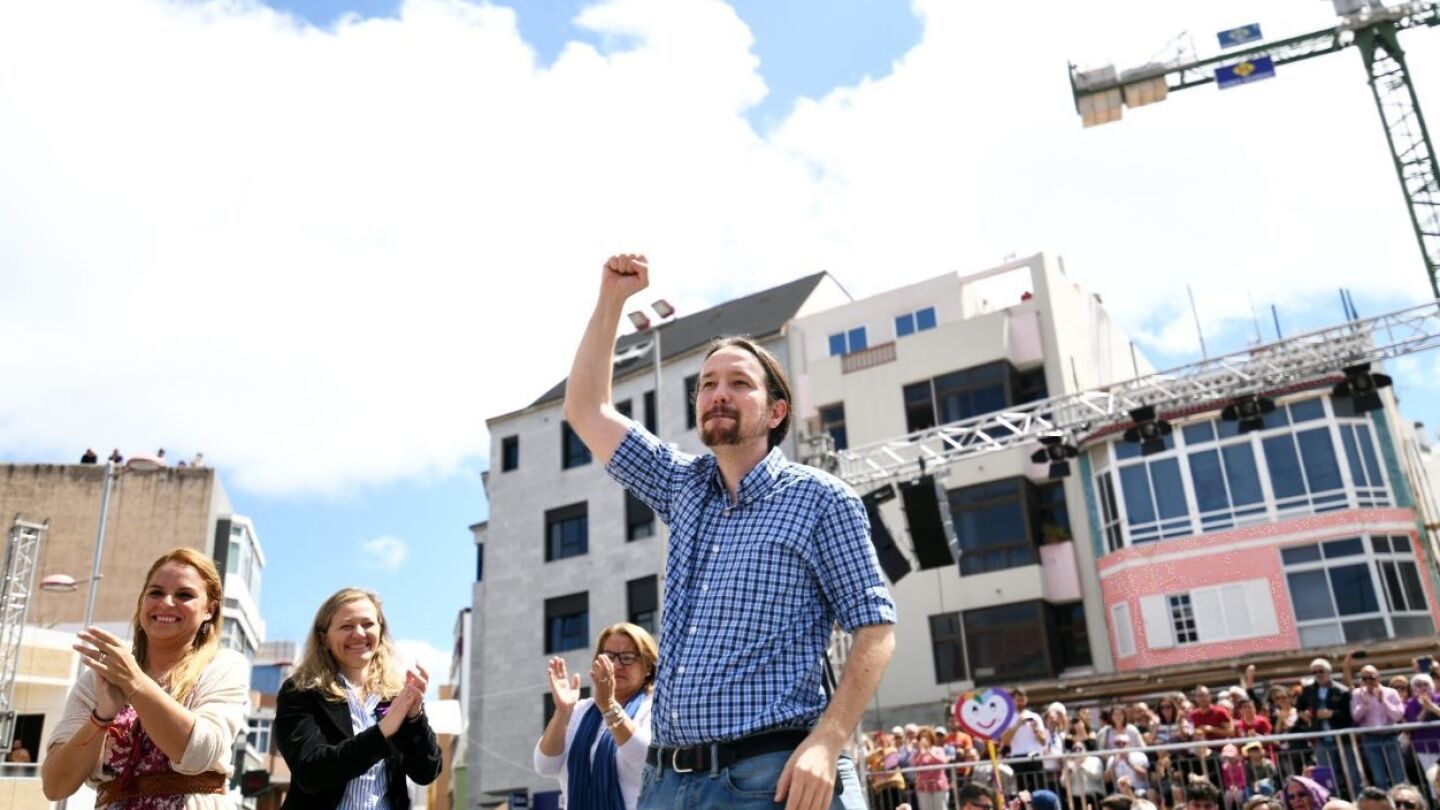 Pablo Iglesias en un acto de Podemos
