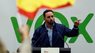 Santiago Abascal en un acto de Vox en el País Vasco