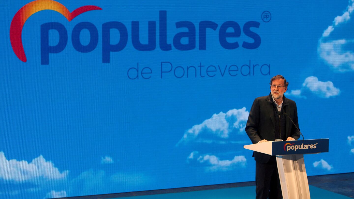 Mariano Rajoy en un acto del PP