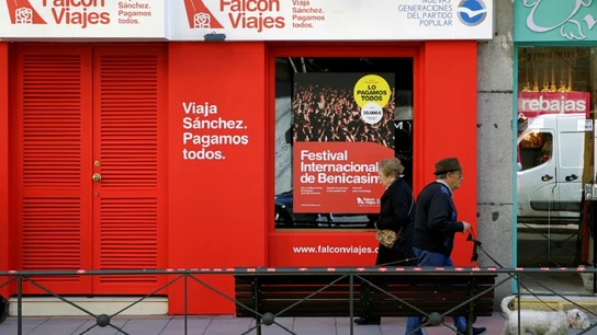 Fachada de la agencia de viajes 'Falcon Viajes', abierta por Nuevas Generaciones del Partido Popular Fachada de la agencia de viajes 'Falcon Viajes', abierta por Nuevas Generaciones del Partido Popular