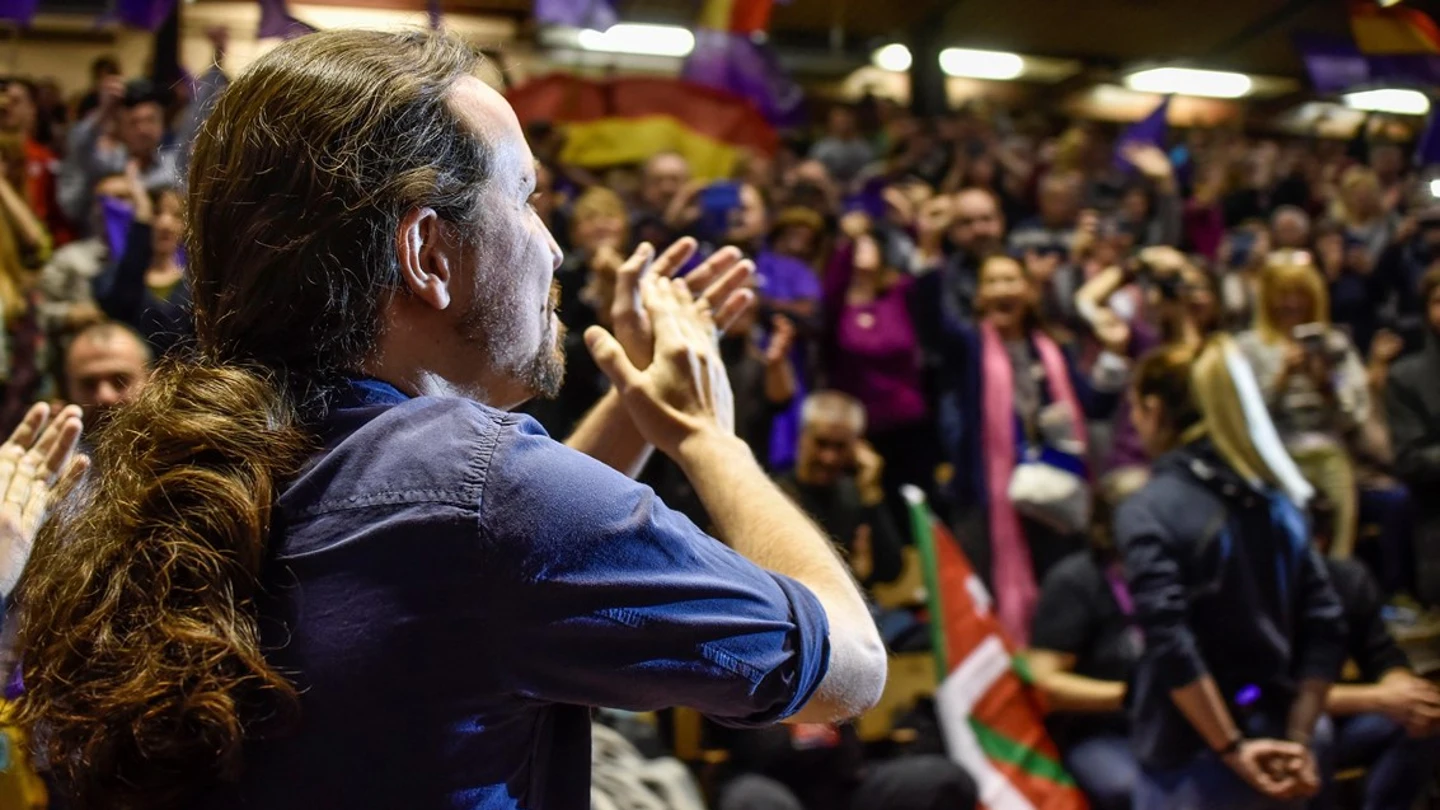 Pablo Iglesias en un acto en Eibar Pablo Iglesias en un acto en Eibar