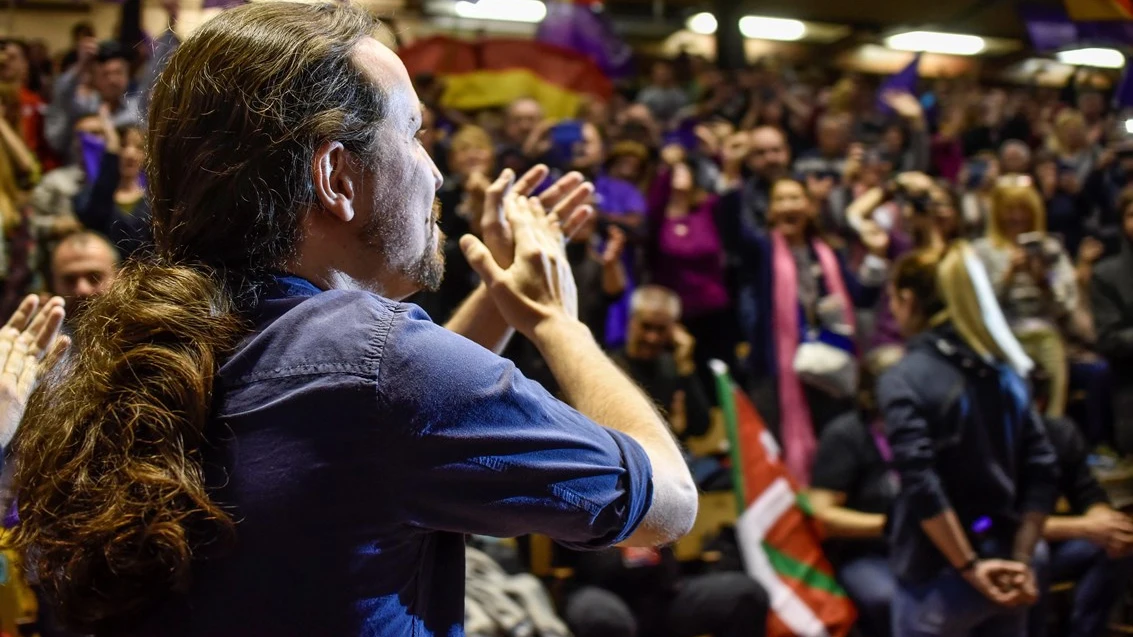 Pablo Iglesias en un acto en Eibar