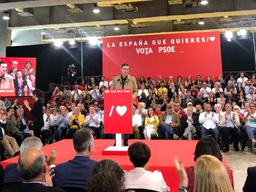Pedro Sánchez en un acto electoral Pedro Sánchez en un acto electoral