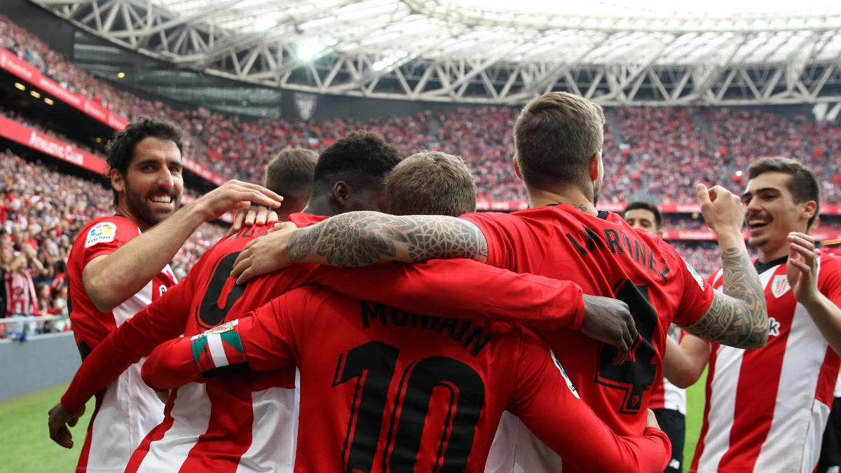 El Athletic celebra un gol