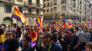 Manifestación a favor de la República en Madrid