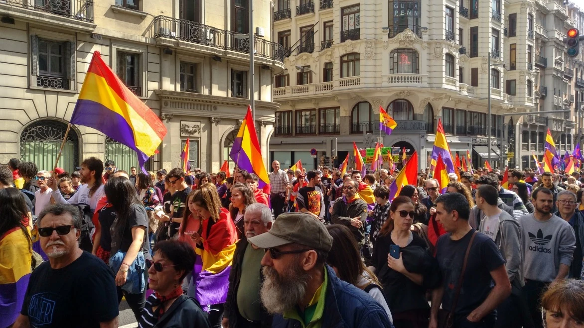 Manifestación a favor de la República en Madrid