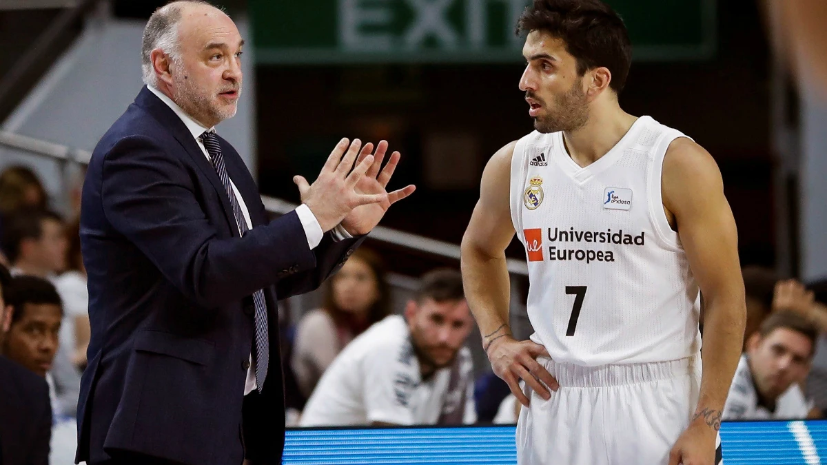 Pablo Laso, con Campazzo