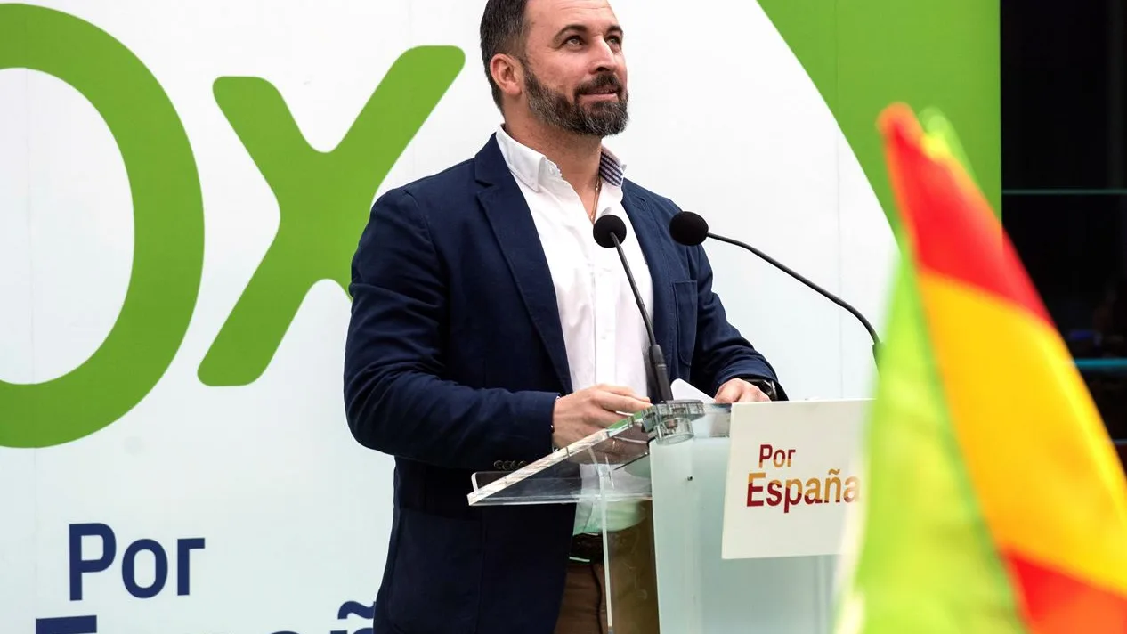 Santiago Abascal en un acto en Vitoria