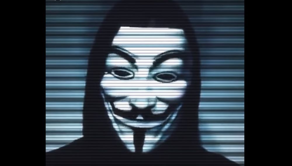 Captura de un vídeo de Anonymous.