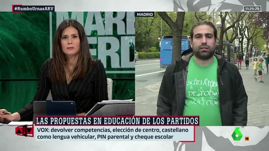 Jorge Castaño (Marea Verde) analiza las propuestas de los partidos en educación: "Ahora más de la mitad de financiación se va a la escuela concertada" Jorge Castaño (Marea Verde) analiza las propuestas de los partidos en educación: "Ahora más de la mitad de financiación se va a la escuela concertada"