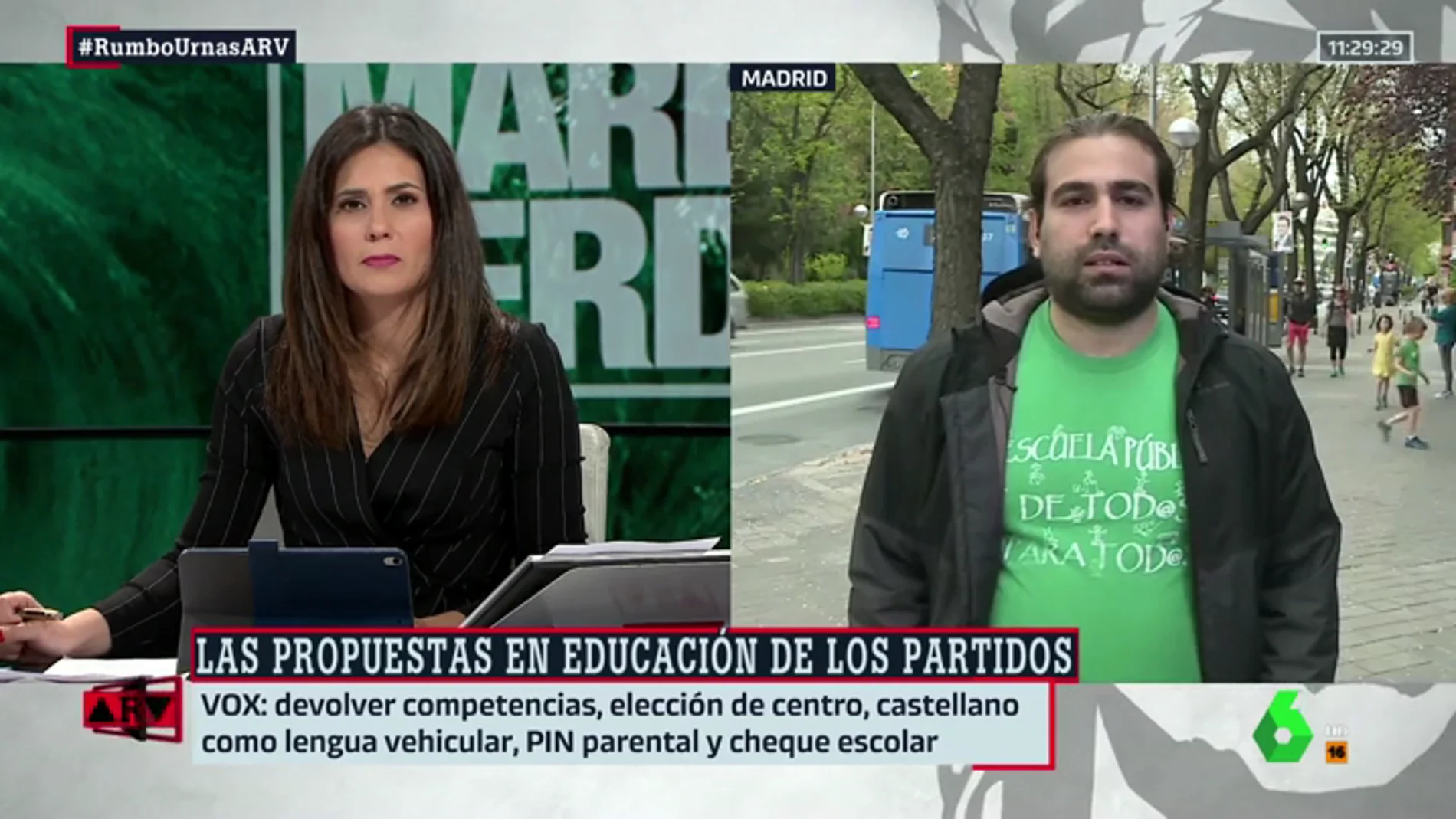 Jorge Castaño (Marea Verde) analiza las propuestas de los partidos en educación: "Ahora más de la mitad de financiación se va a la escuela concertada"